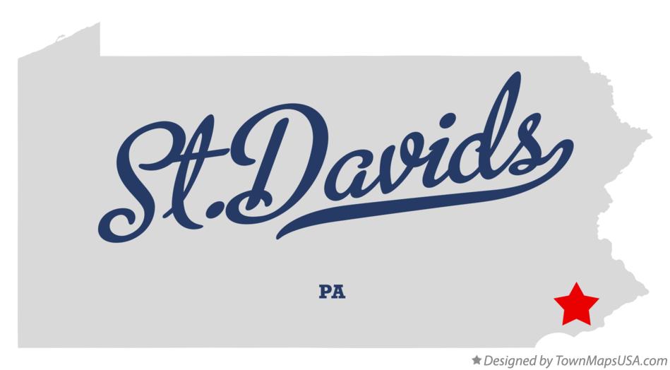 Map of St.Davids, PA, Pennsylvania
