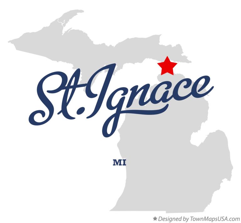 Map Of St Ignace Mi Sibyl Fanechka