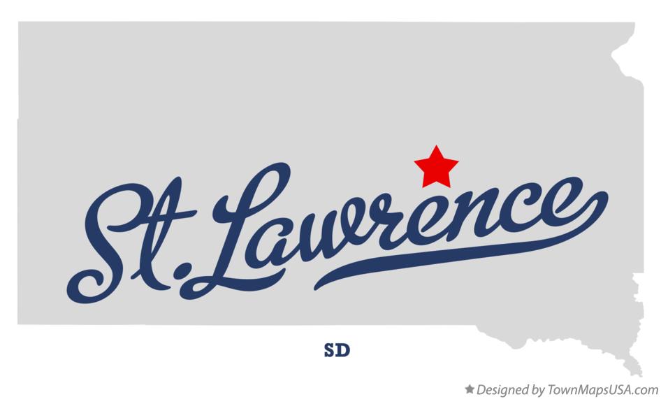 Map of St.Lawrence, SD, South Dakota