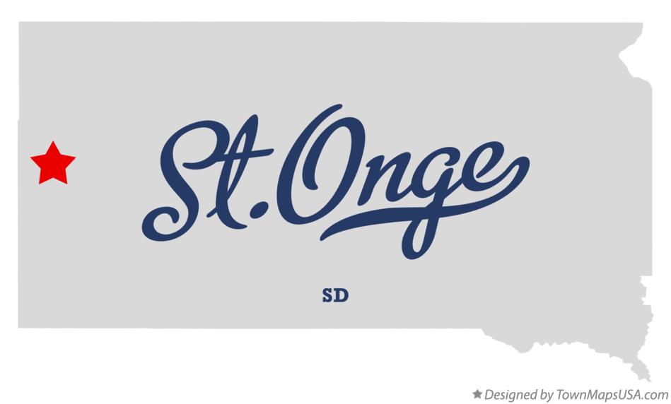 Map of St.Onge, SD, South Dakota