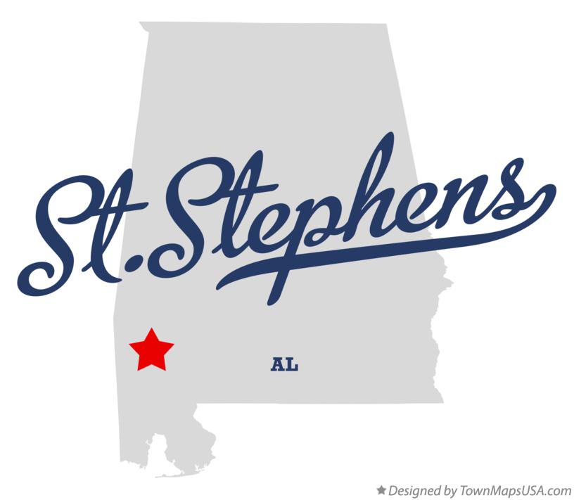 Map of St.Stephens, AL, Alabama