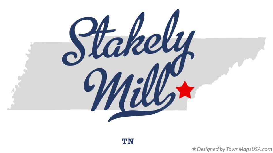 Map of Stakely Mill, TN, Tennessee