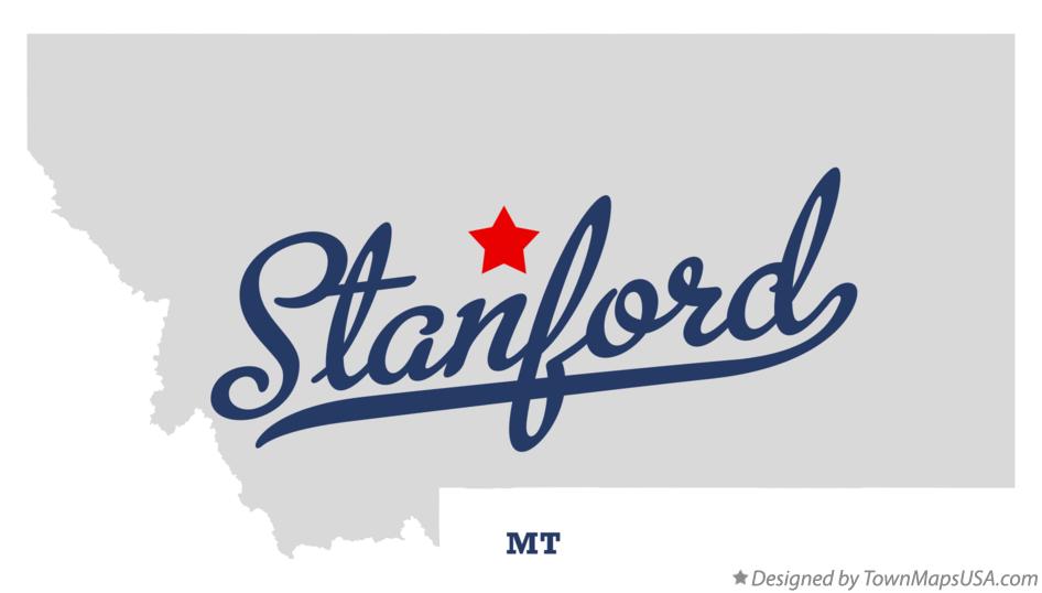 Map of Stanford, MT, Montana