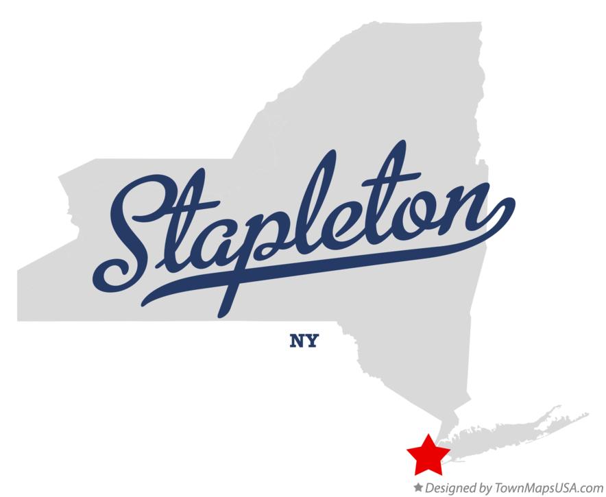 Map of Stapleton, NY, New York