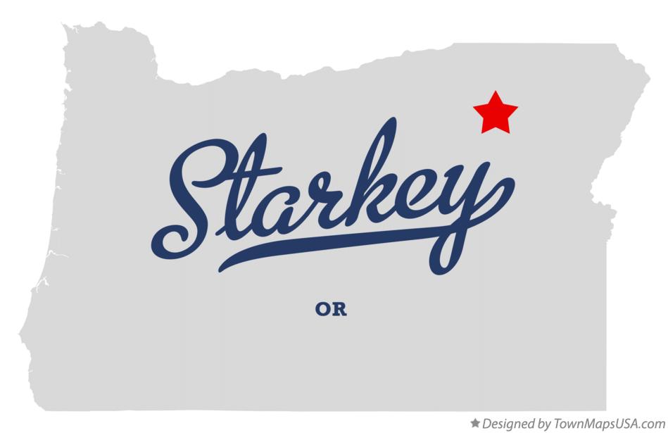 Map of Starkey, OR, Oregon