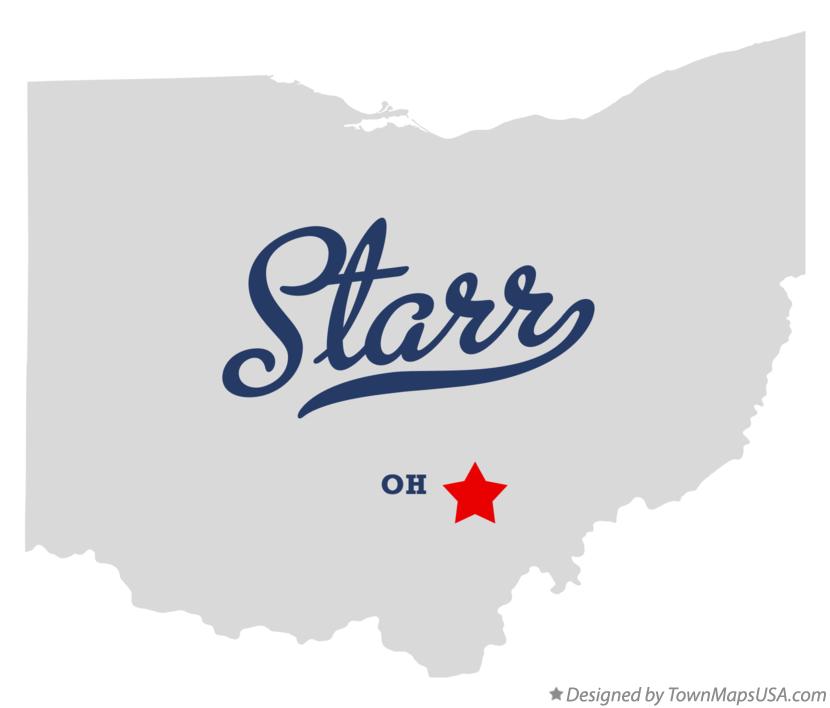 Map of Starr, OH, Ohio