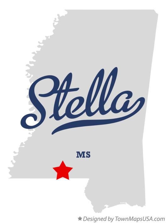 Map of Stella, MS, Mississippi