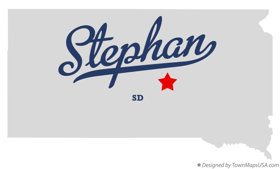 Map of Stephan, SD, South Dakota