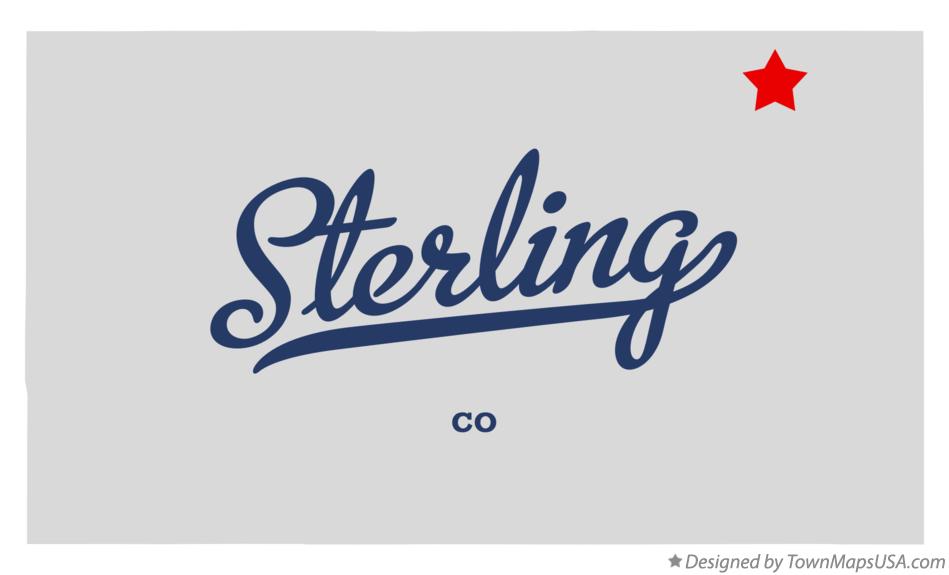 Map of Sterling, CO, Colorado