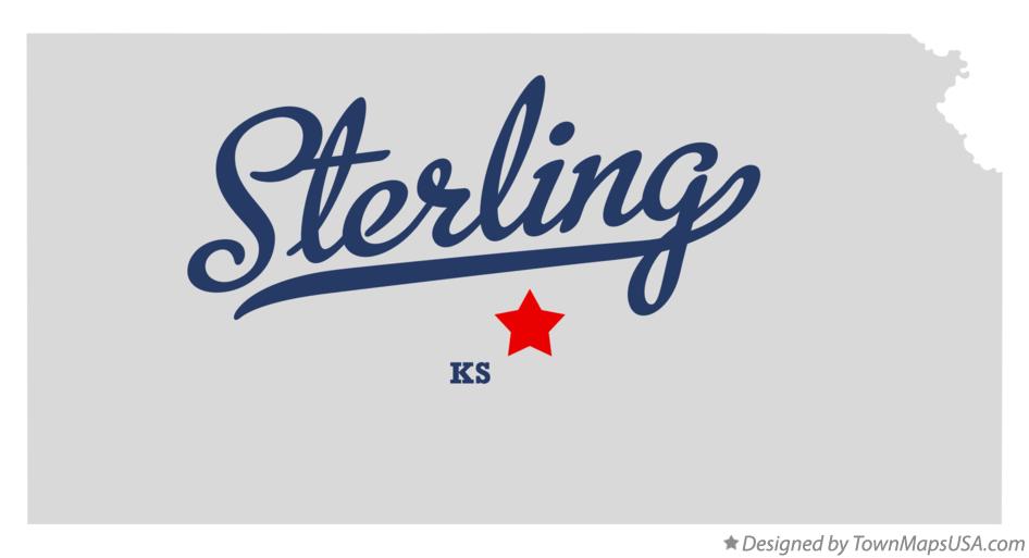 Map of Sterling, Rice County, KS, Kansas
