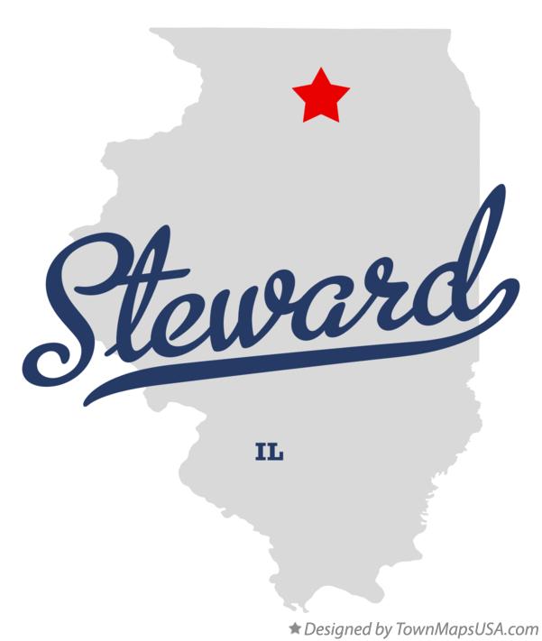 Map of Steward, IL, Illinois