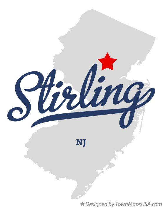Map of Stirling, NJ, New Jersey