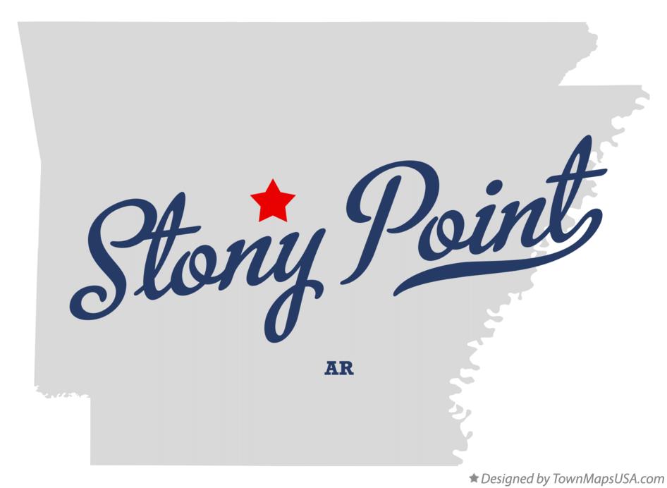 Map of Stony Point, AR, Arkansas