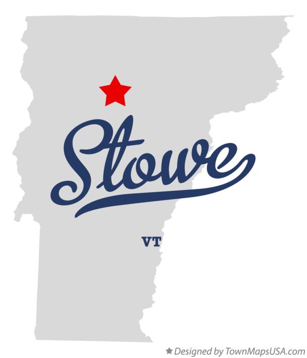 Map of Stowe, VT, Vermont