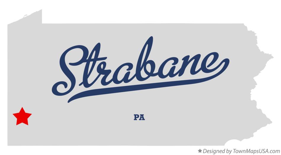 Map of Strabane, PA, Pennsylvania