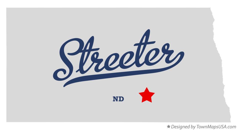 Map of Streeter, ND, North Dakota