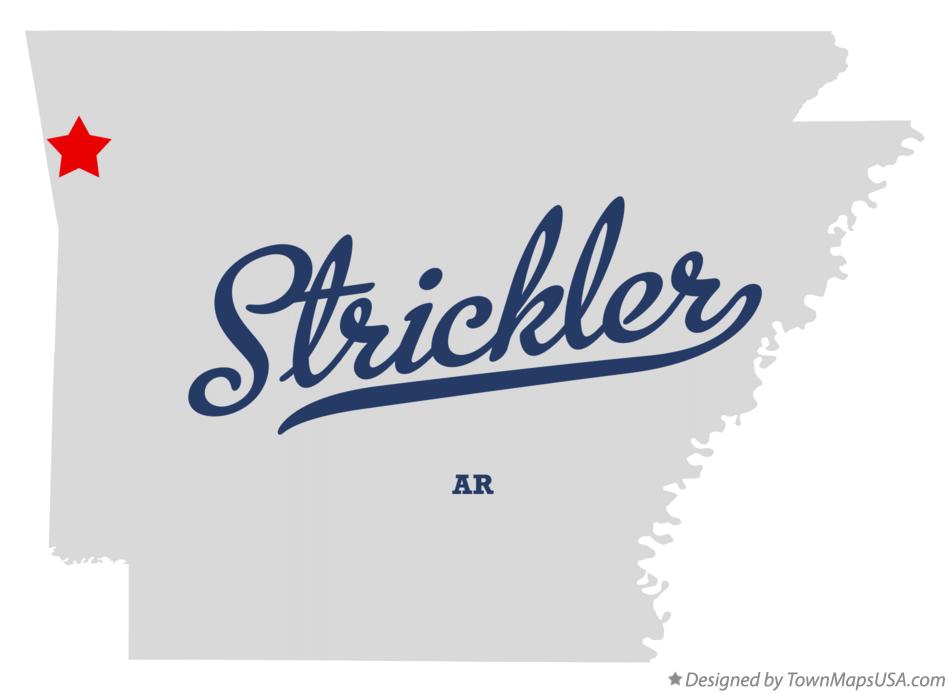 Map of Strickler, AR, Arkansas