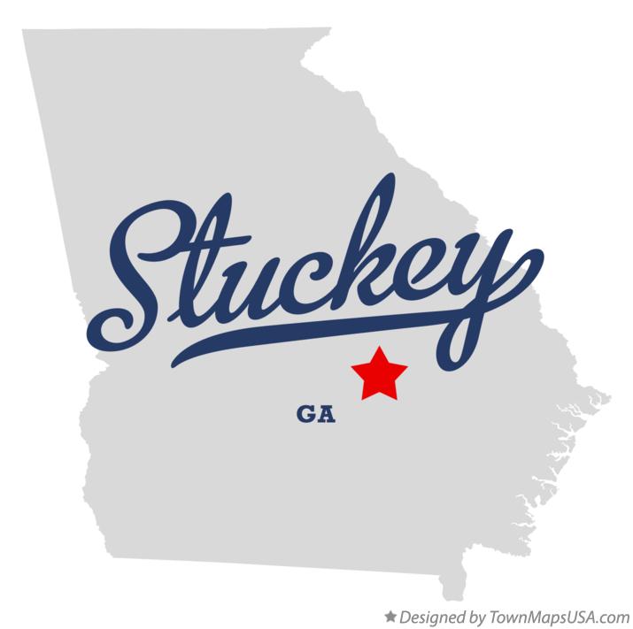 Map of Stuckey, GA,