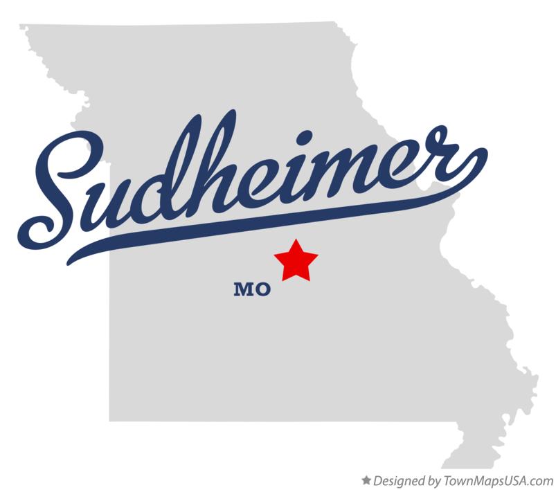 Map of Sudheimer, MO, Missouri