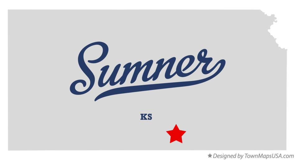 Map of Sumner, Sumner County, KS, Kansas