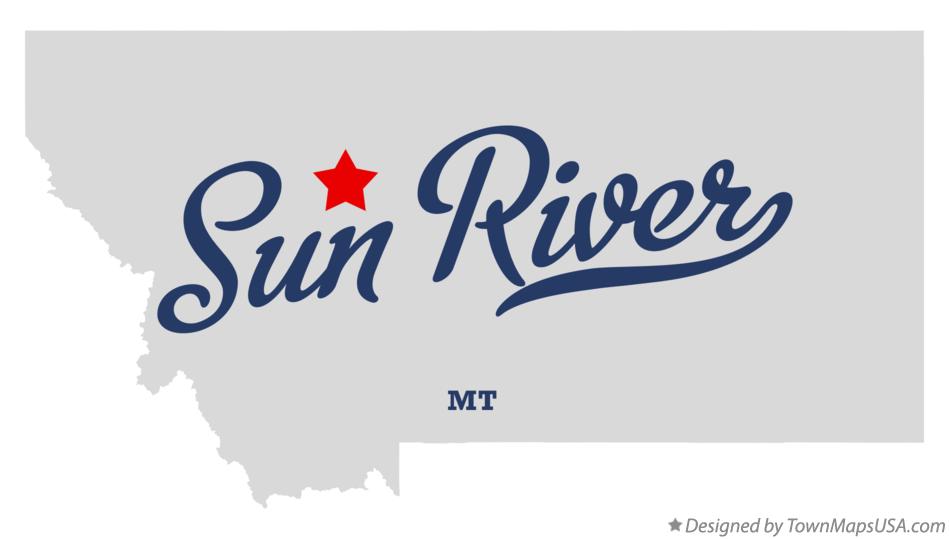 Map of Sun River, MT, Montana