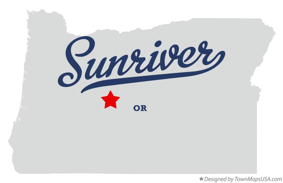 Map of Sunriver, OR, Oregon