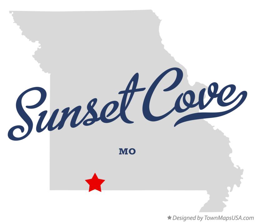 Map of Sunset Cove, MO, Missouri