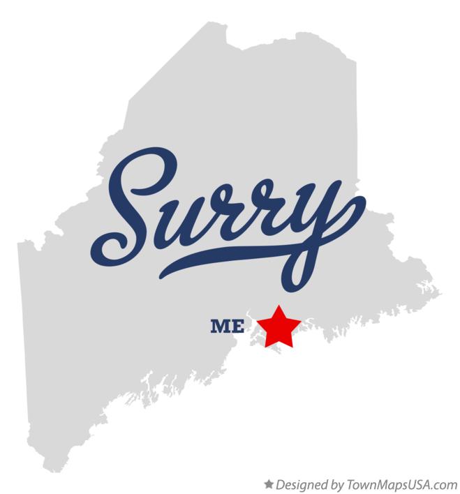 Map of Surry, ME, Maine