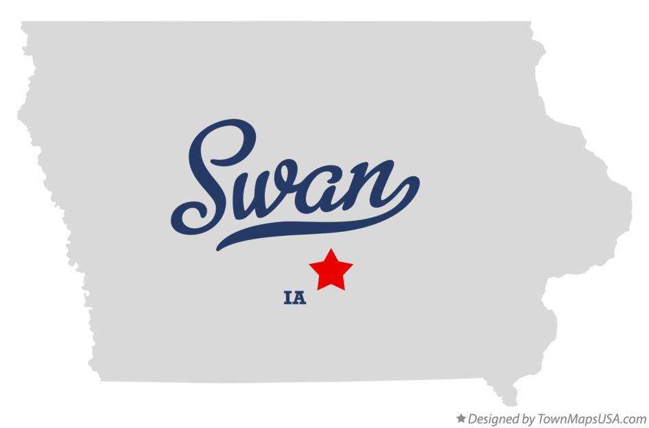 Map of Swan, IA, Iowa