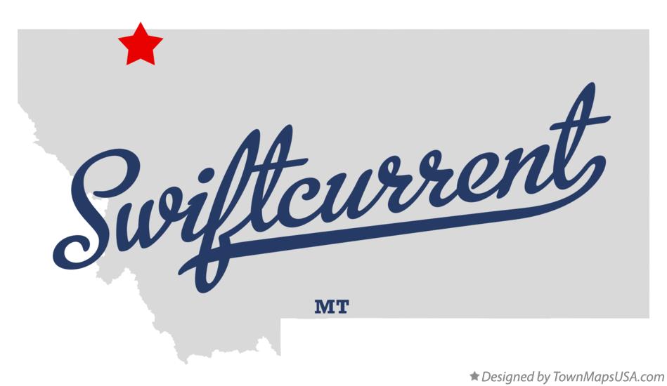 Map of Swiftcurrent, MT, Montana