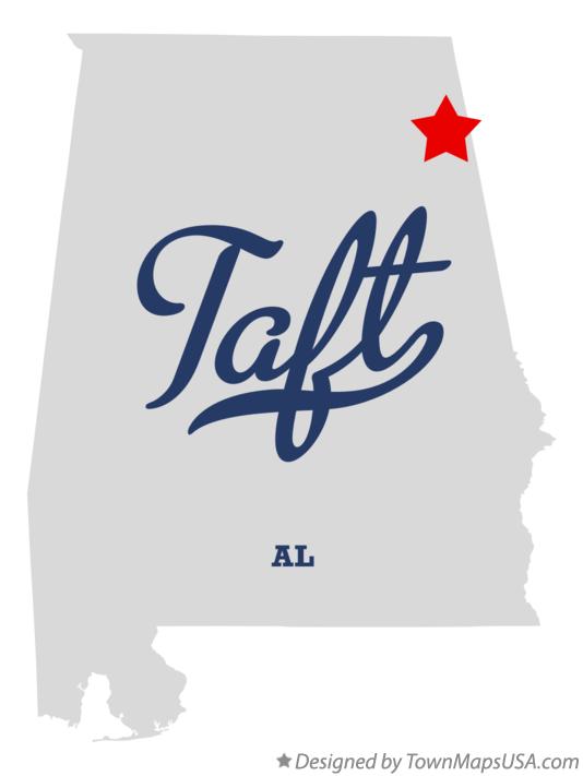 Map of Taft, AL, Alabama