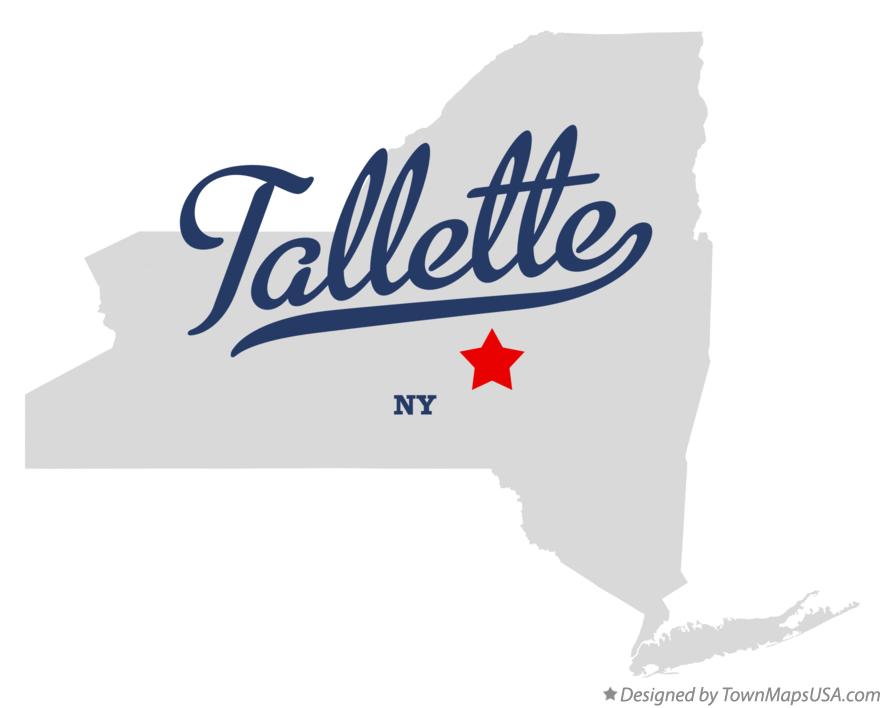 Map of Tallette, NY, New York