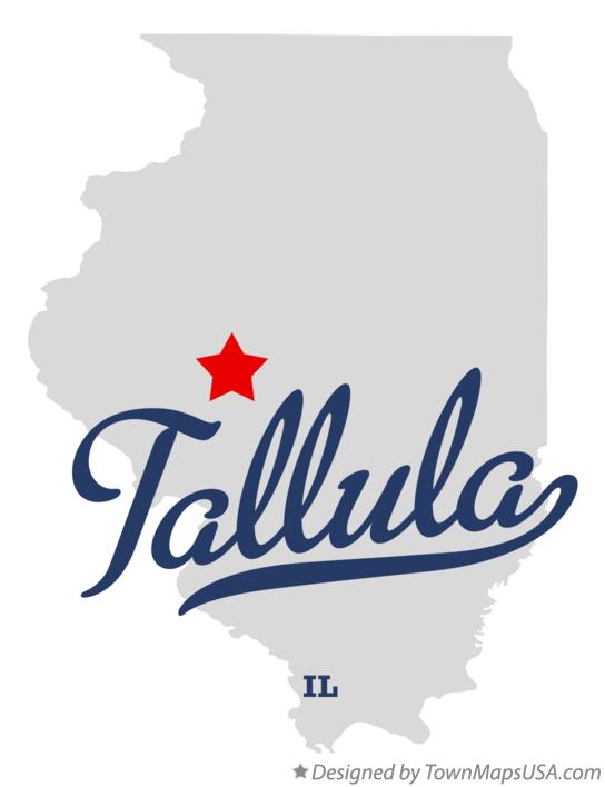 Map of Tallula, IL, Illinois