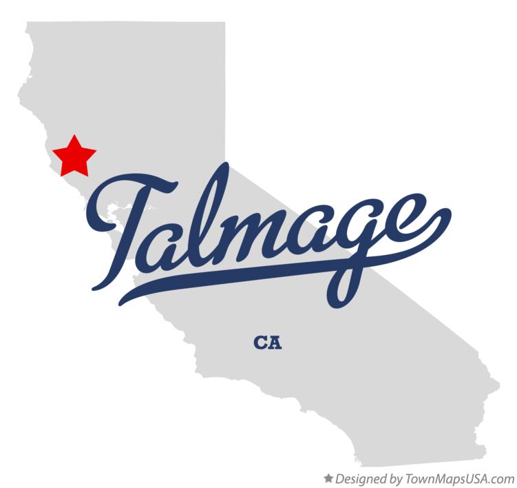 Map of Talmage, CA, California