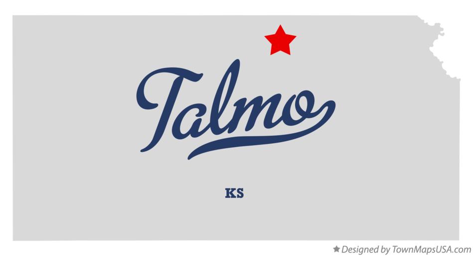 Map of Talmo, KS, Kansas