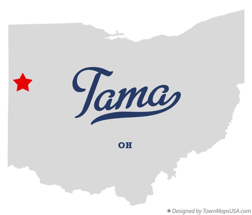 Map of Tama, OH, Ohio