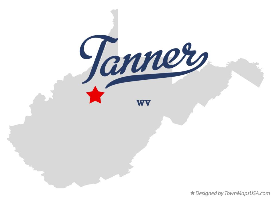 Map of Tanner, WV, West Virginia