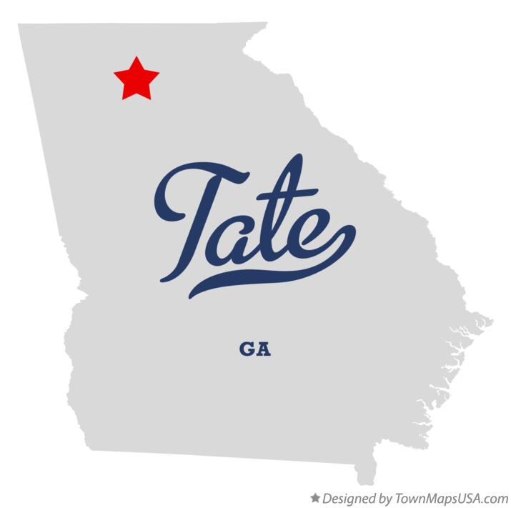 Map of Tate, GA,