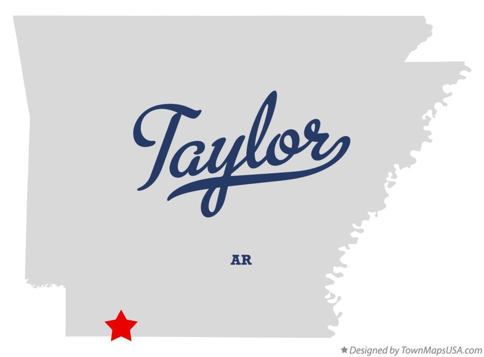 Map of Taylor, Columbia County, AR, Arkansas