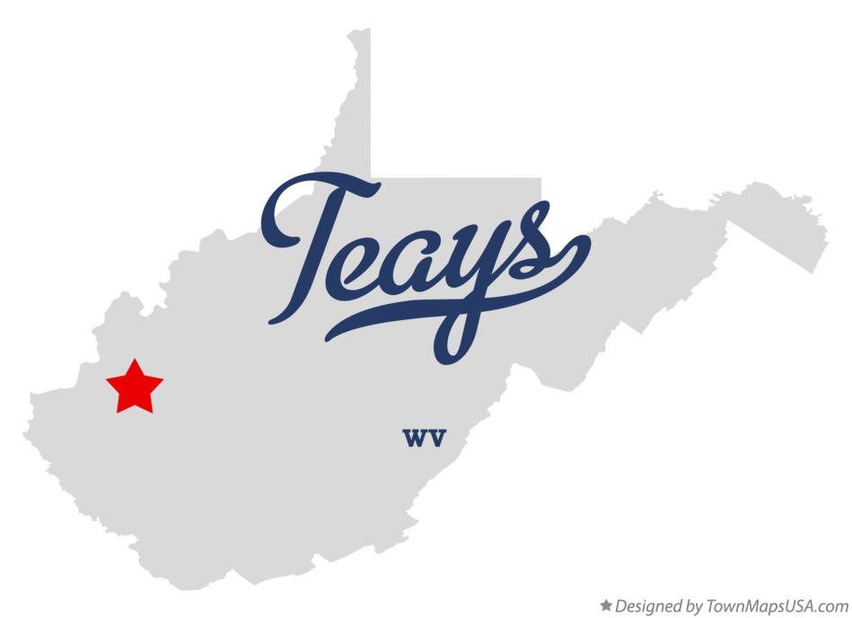Map of Teays, WV, West Virginia