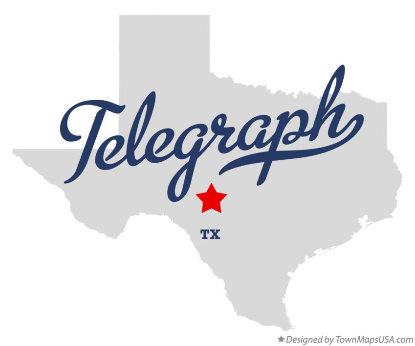 Map of Telegraph, TX, Texas