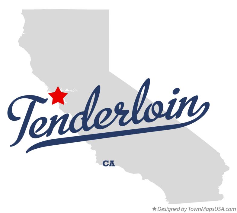 Map of Tenderloin, CA, California
