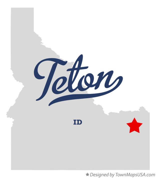 Map of Teton, ID, Idaho