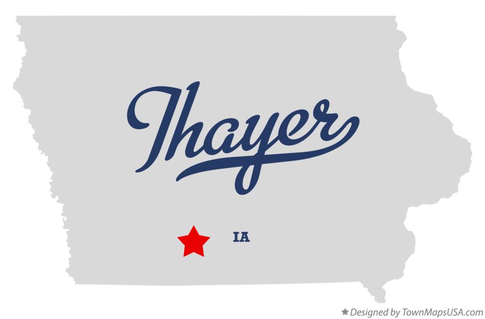 Map of Thayer, IA, Iowa