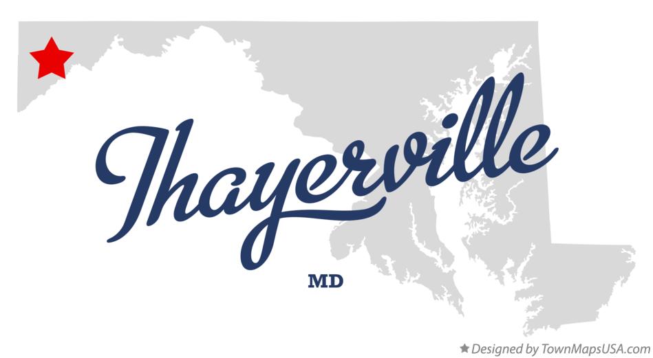 Map of Thayerville, MD, Maryland