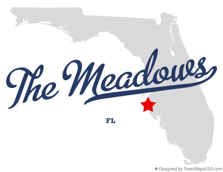 Map of The Meadows, FL, Florida