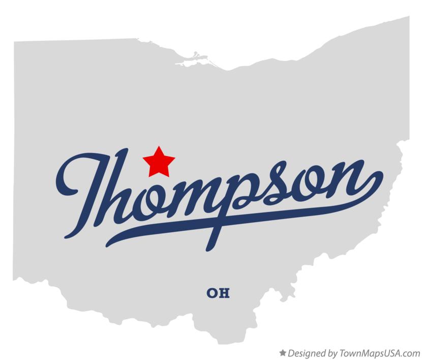 Map of Thompson, Delaware County, OH, Ohio