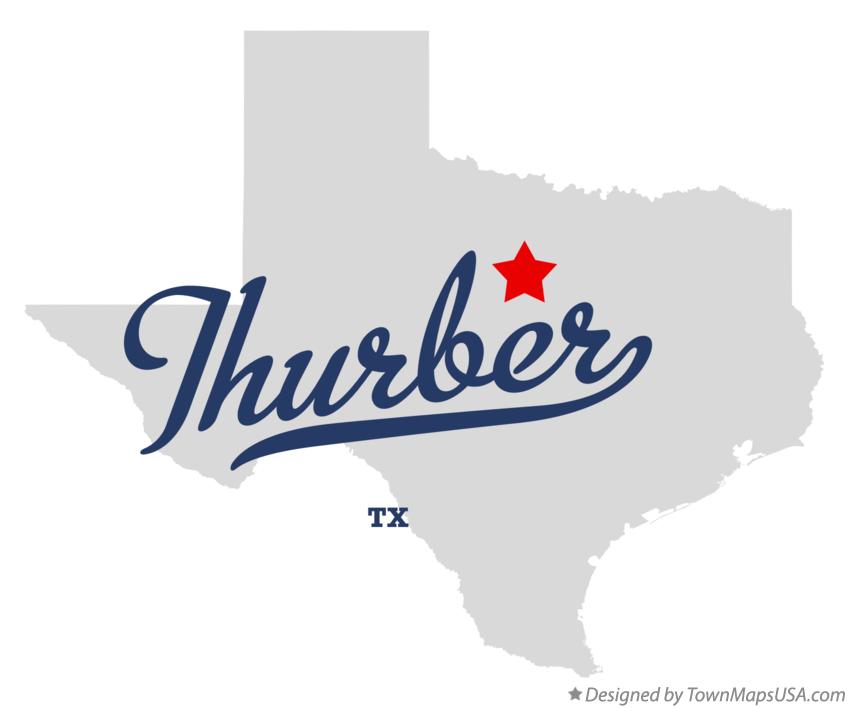 Map of Thurber, TX, Texas