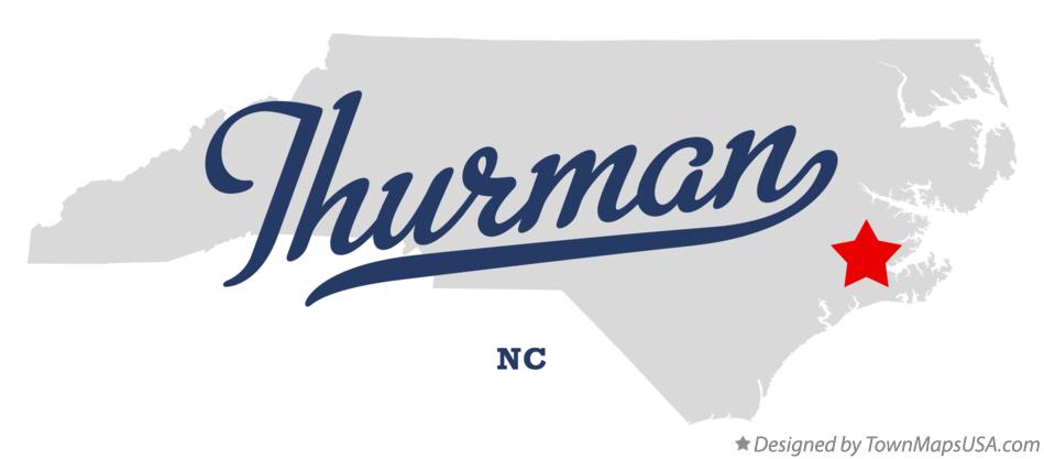 Map of Thurman, NC, North Carolina