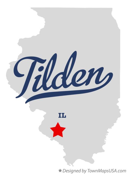 Map of Tilden, IL, Illinois